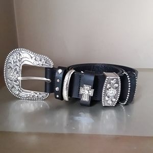 NWOT Rhinestone Black Western Belt